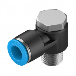 QSLV-G3/8-12 Угловой штуцер с цанговым зажимом и резьбой
