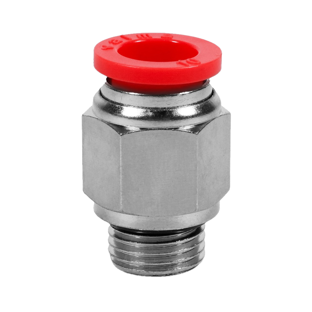 QP-AD-08-G14 Фитинг прямой, 8мм x G 1/4 (наруж.резьба)